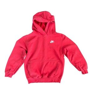Nike Hoodie Youth Large Red Long Sleeves Unisex Sweater Pullover